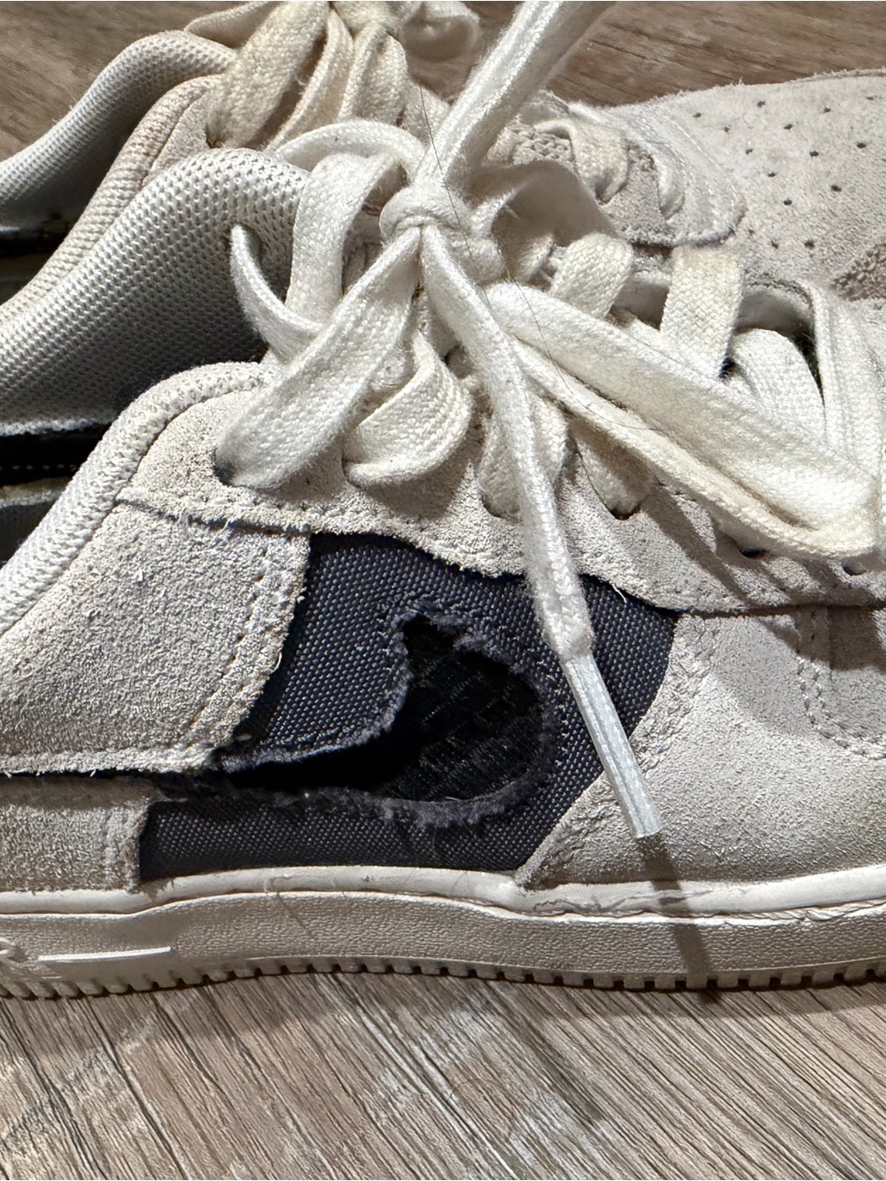 Nike Air Force 1 Low — White with Black Swoosh